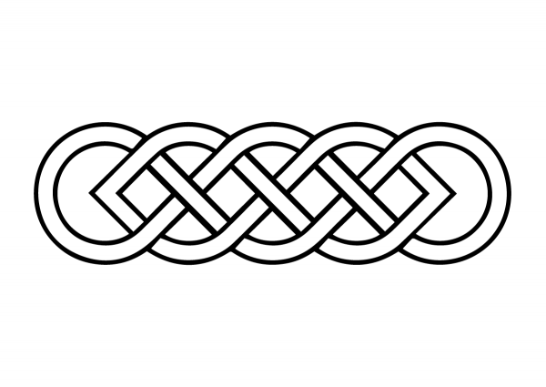 Celtic Basic Knot coloring page image