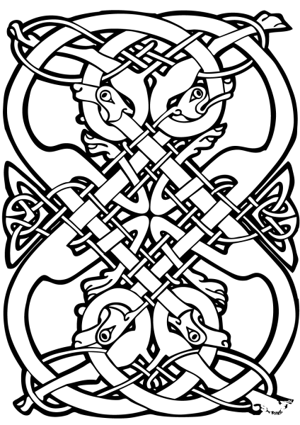 Celtic Design coloring page image