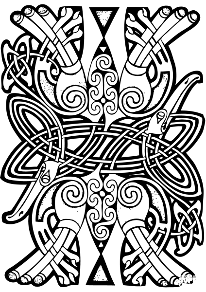 Celtic Design coloring page image