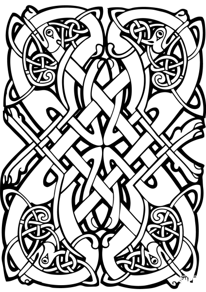 Celtic Design coloring page image