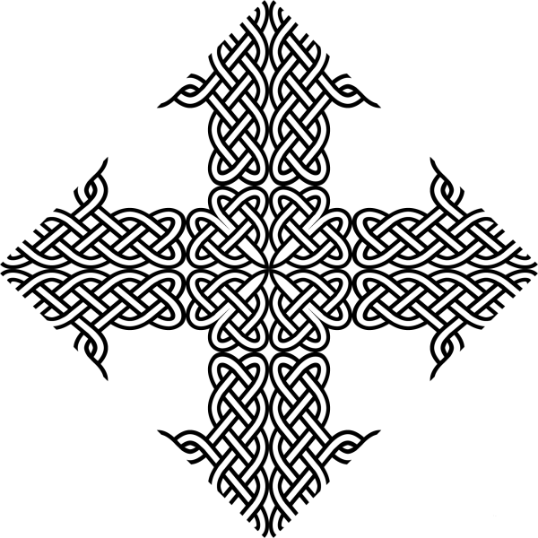 Celtic Knot Cardinal Directions coloring page image