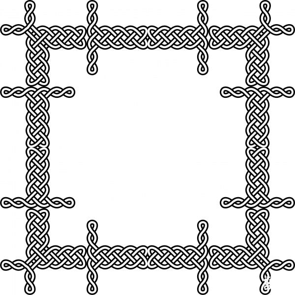 Celtic Knot Frame coloring page image