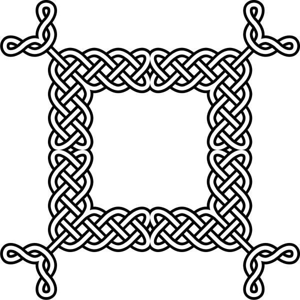 Celtic Knot Frame coloring page image