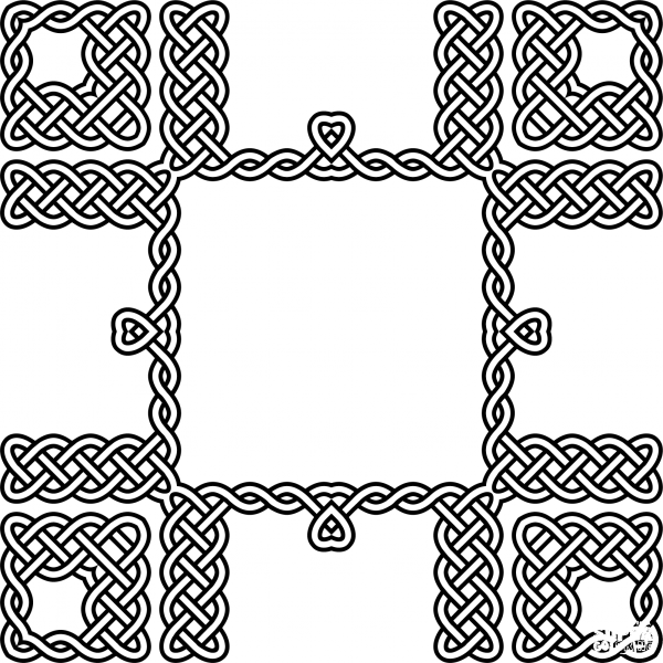 Celtic Knot Frame coloring page image