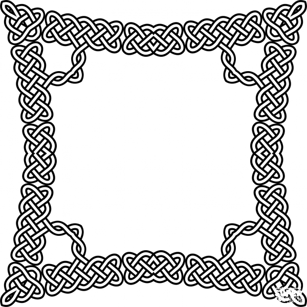 Celtic Knot Frame coloring page image