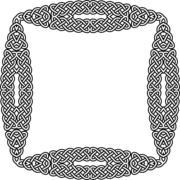 Celtic Knot Frame coloring page image