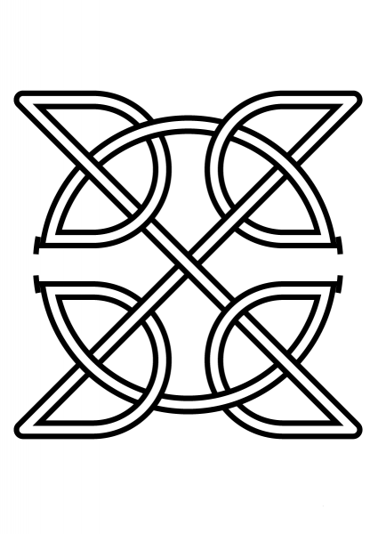 Celtic Knot Insquare coloring page image