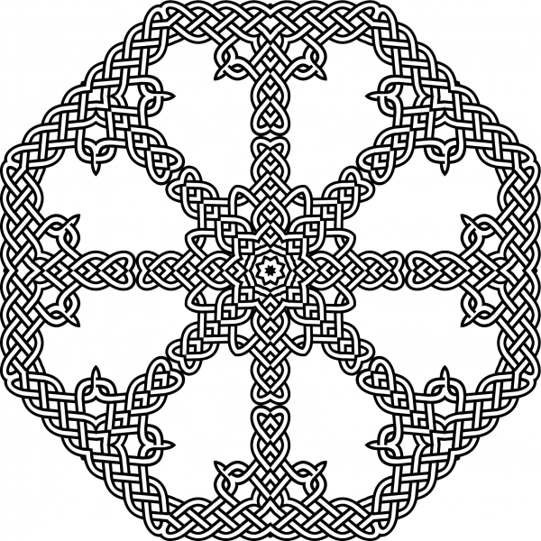 Celtic Knot Octagon coloring page image
