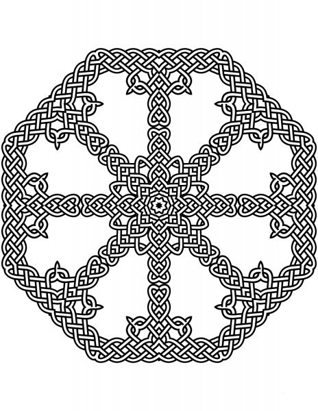 Celtic Knot Pattern coloring page image