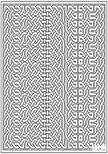 Celtic Knot Pattern coloring page image