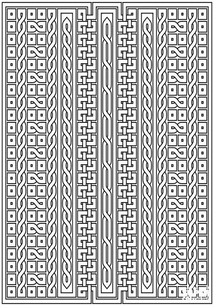 Celtic Knot Pattern coloring page image
