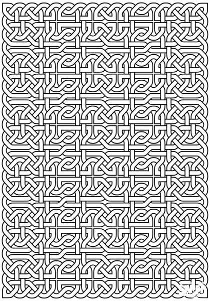 Celtic Knot Pattern coloring page image
