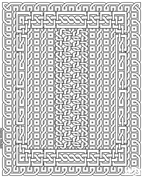 Celtic Knot Pattern coloring page image