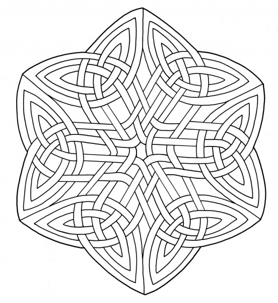 Celtic Knotwork coloring page image