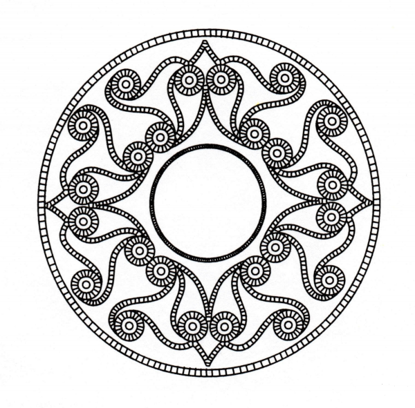 Celtic Mandala 3 coloring page image