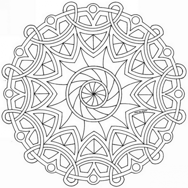 Celtic Mandala coloring page image