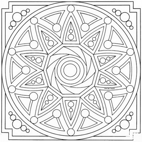 Celtic Mandala coloring page image