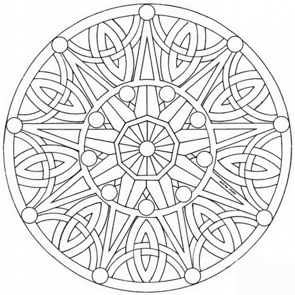 Celtic Mandala coloring page image