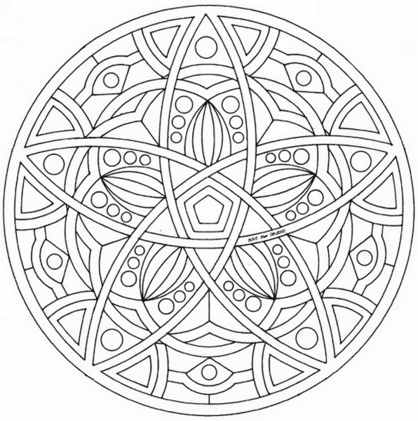 Celtic Mandala coloring page image