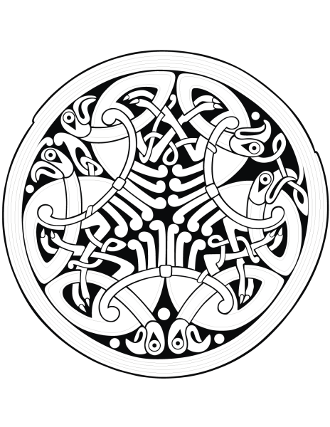 Celtic Mandala coloring page image