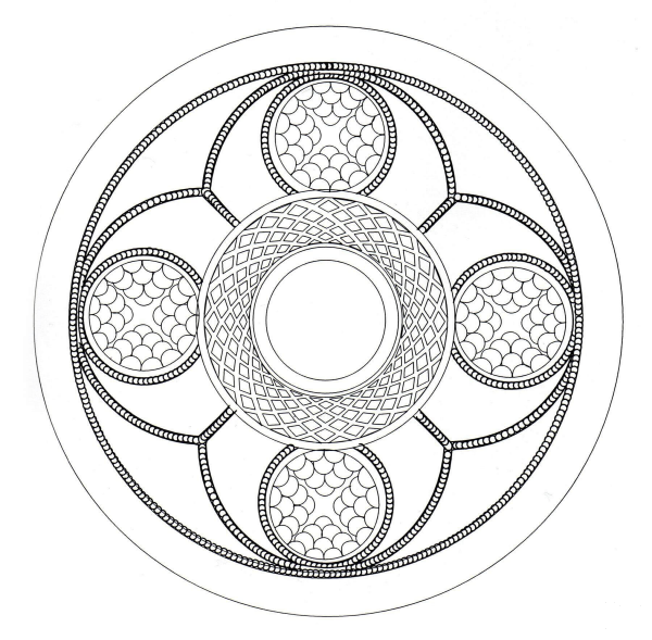 Celtic Mandala coloring page image