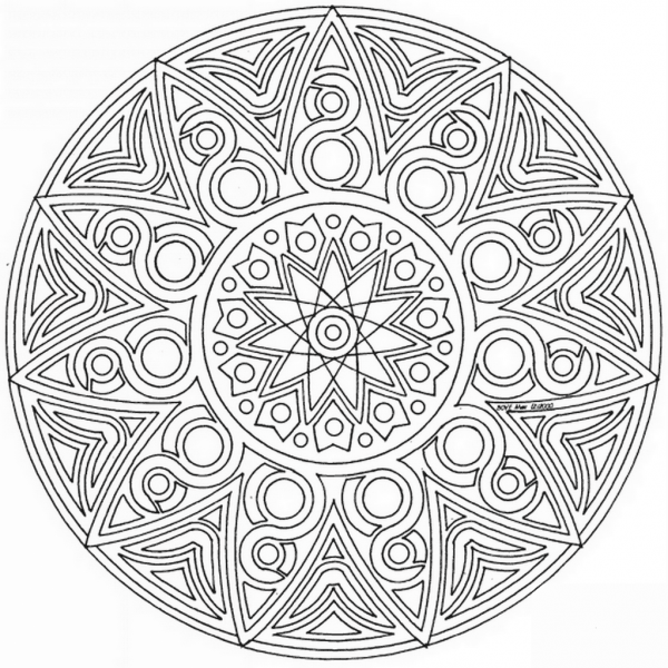 Celtic Mandala coloring page image