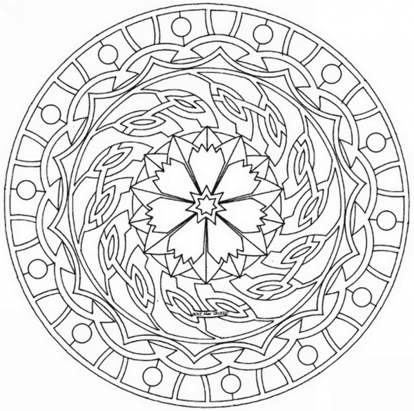 Celtic Mandala coloring page image