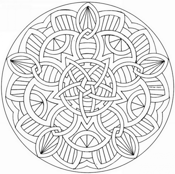 Celtic Mandala coloring page image