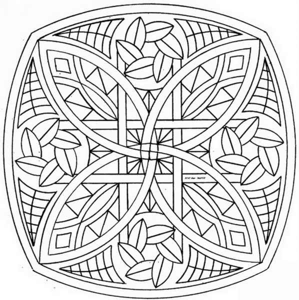 Celtic Mandala coloring page image