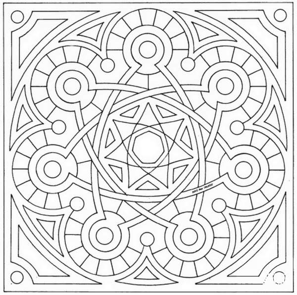 Celtic Mandala coloring page image