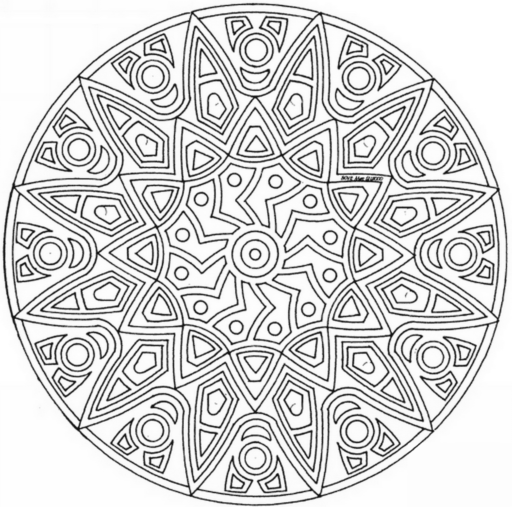 Celtic Mandala with Flower coloring page - ColouringPages