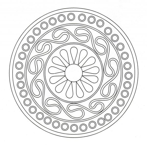 Celtic Ornament coloring page image