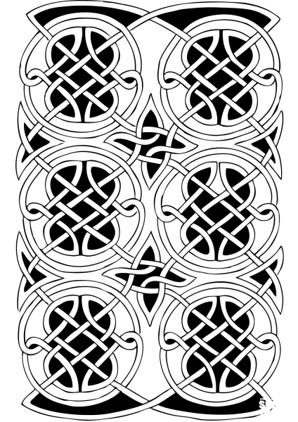 Celtic Pattern coloring page image