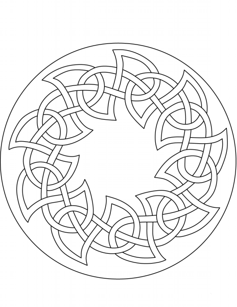 Celtic Pattern coloring page image