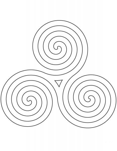 Celtic Spiral Pattern  coloring page image