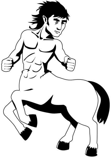 Centaur coloring page image