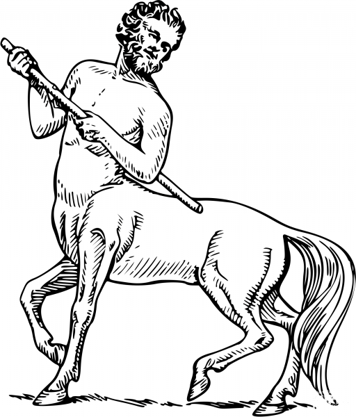 Centaur coloring page image