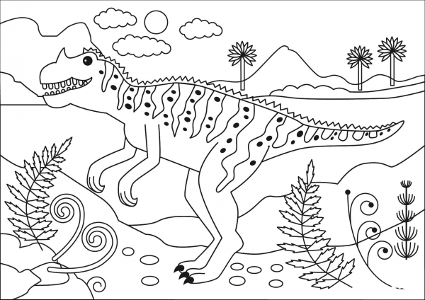 Ceratosaurus coloring page image