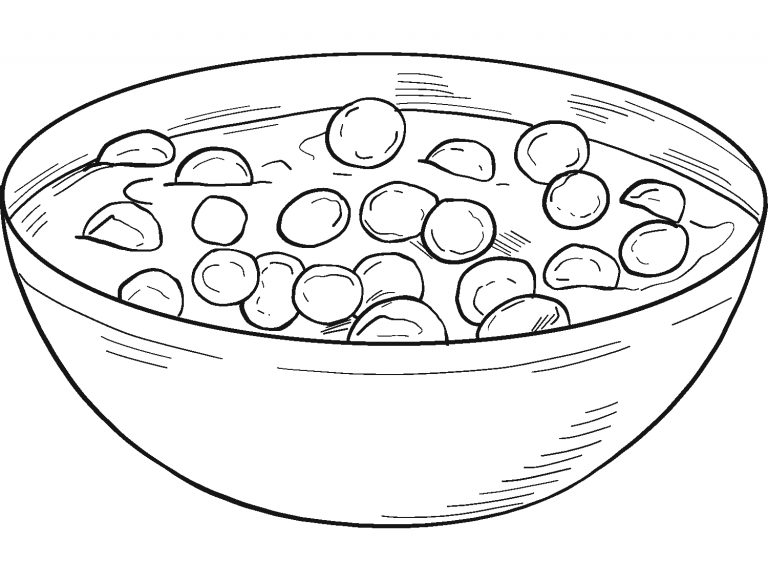 Cereal Bowl coloring page - ColouringPages