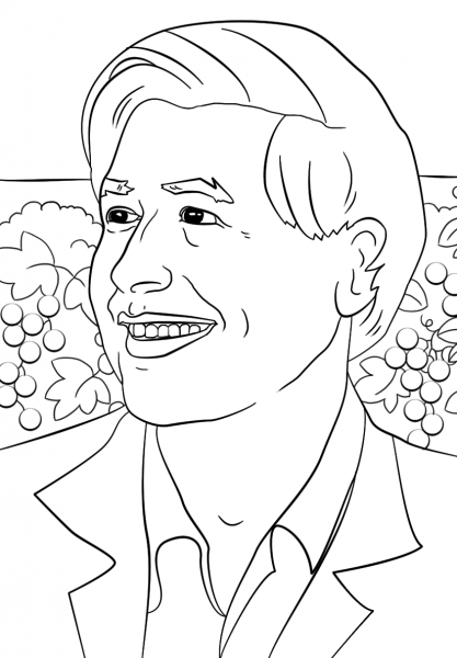 Cesar Chavez coloring page image