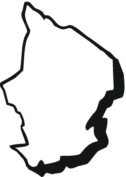 Chad Map Outline  coloring page image