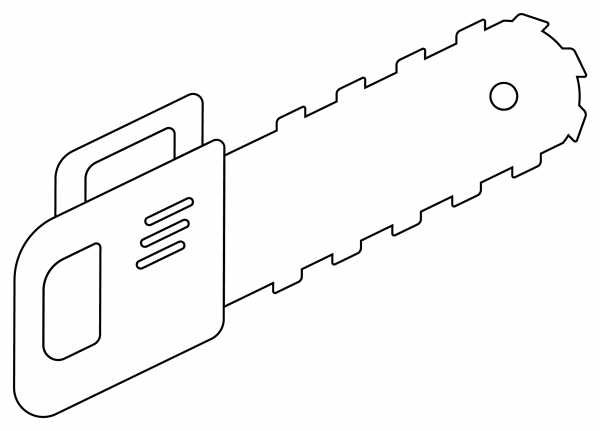 Chainsaw coloring page image