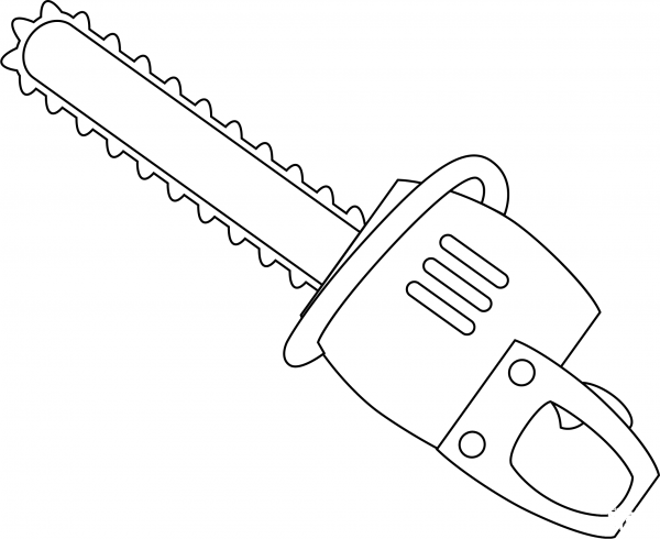 Chainsaw coloring page image
