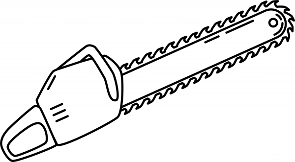 Chainsaw coloring page image