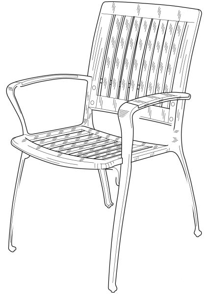 Chair coloring page image