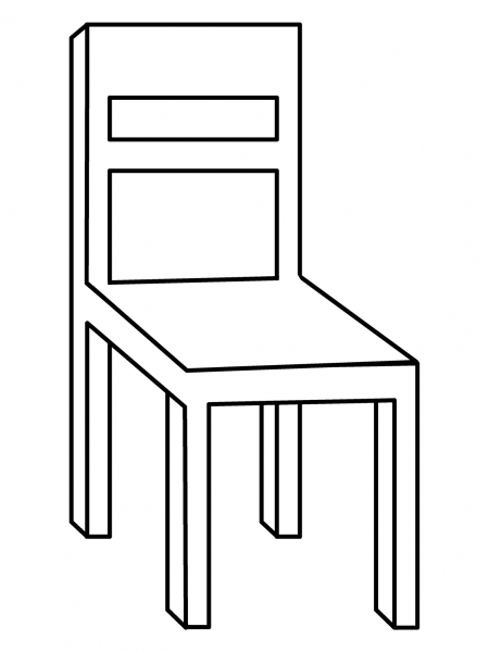 Chair Emoji coloring page image