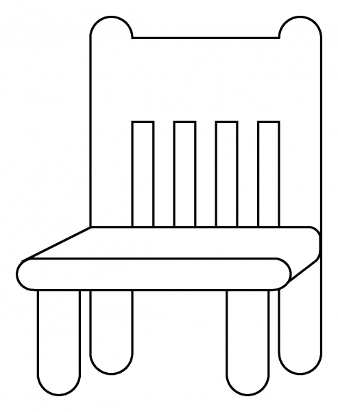 Chair Emoji coloring page image