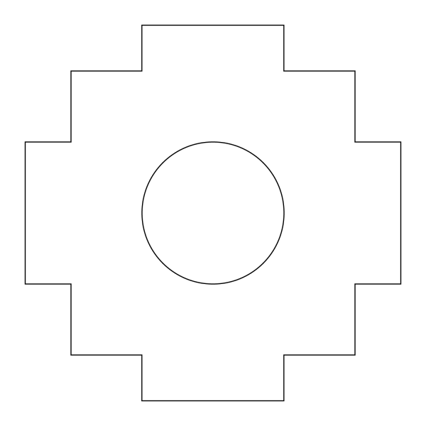 Chakana Or Inca Cross coloring page image