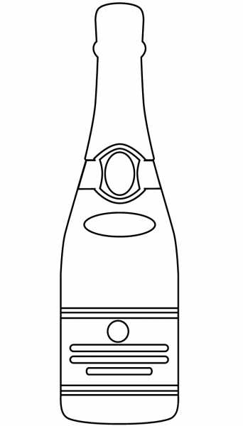 Champagne Bottle coloring page image