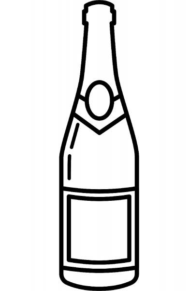 Champagne Bottle coloring page image